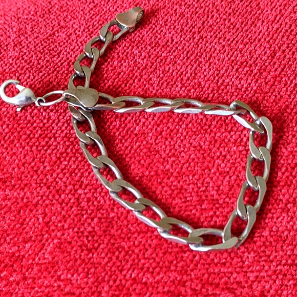 None Jewelry - 925 STERLING SILVER CURB LINK CHAIN BRACELET
